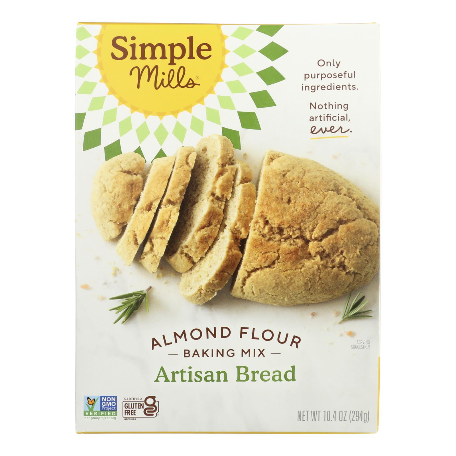 Simple Mills Almond Flour Artisan Bread Mix, 9.5 Oz, 6 Count