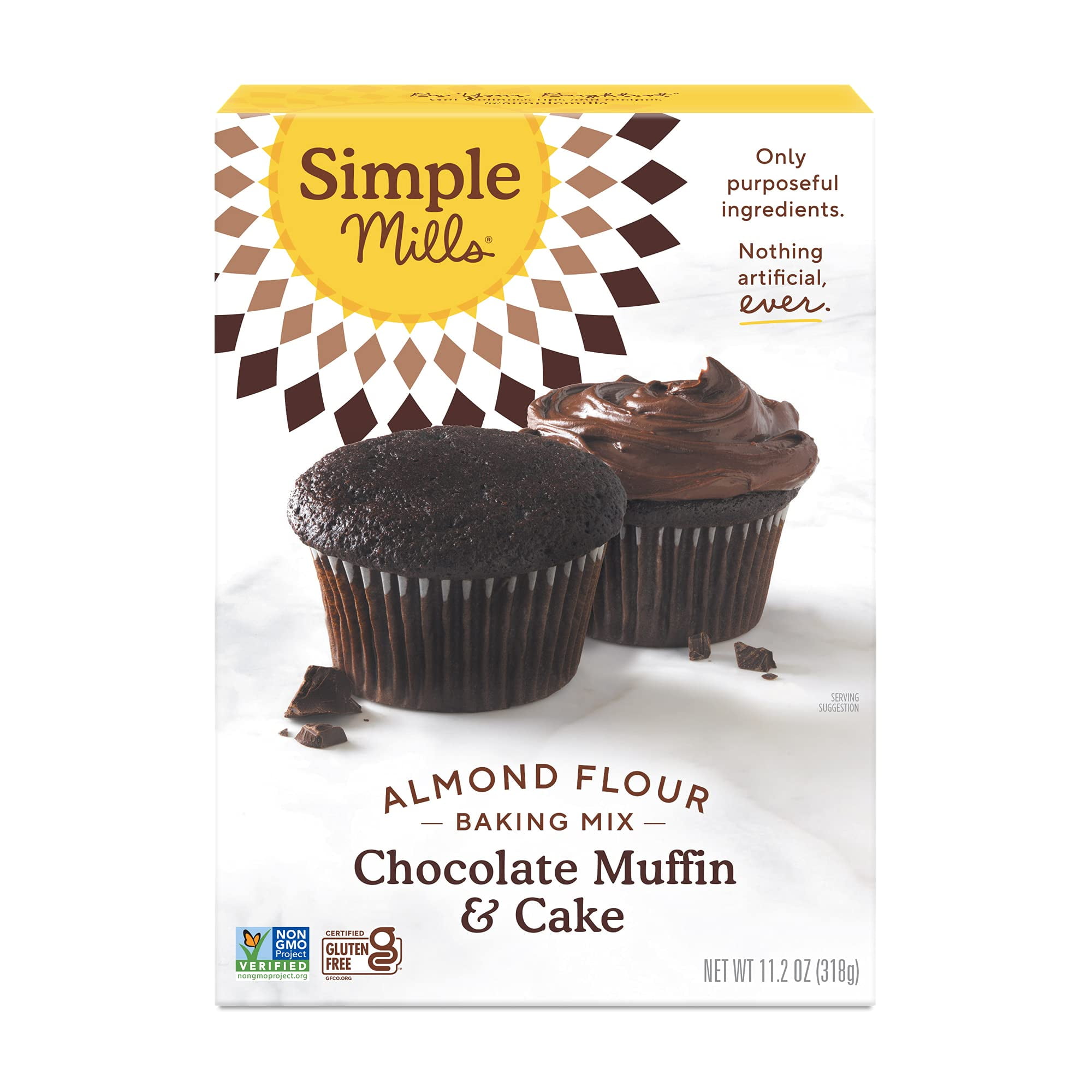 Simple Mills, Chocolate Muffin & Cake GJM1Almond Flour Mix, 11.2 Ounce