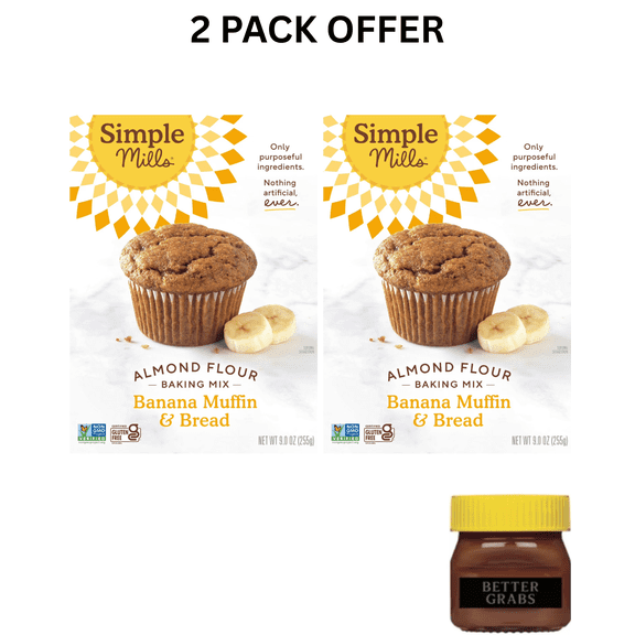 Simple Mills Almond Flour Banana Muffin and Bread Mix, Gluten-Free Baking Mix, 9 oz
