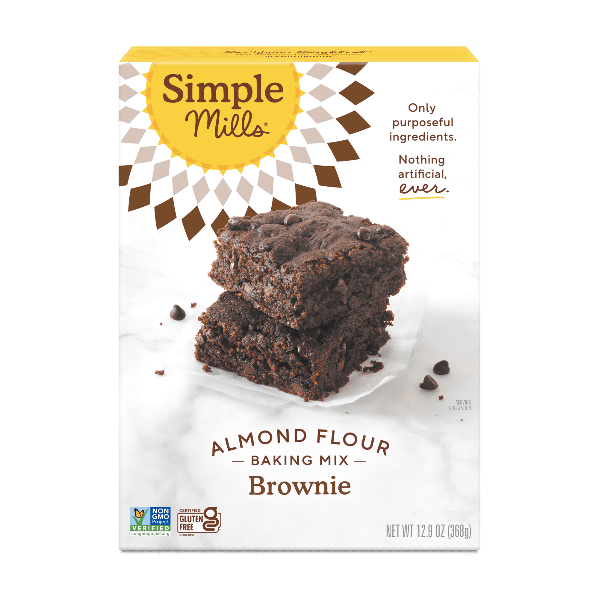 Simple Mills Almond Flour Brownie Mix, GlutenFree Baking Mix, 12.9 oz
