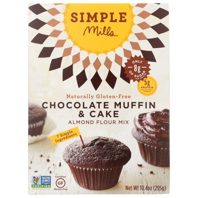 Simple Mills Almond Flour Chocolate Muffin and Cake Mix, Gluten-Free Baking Mix, 11.2 oz