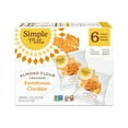 thumbnail image 1 of Simple Mills Almond Flour Crackers, Farmhouse Cheddar Crackers Snack Packs, 0.8 oz, 6 Count, 1 of 7