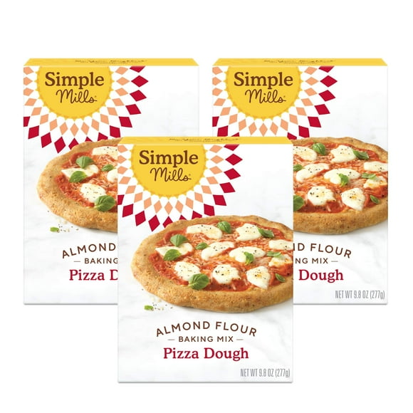 Simple Mills Almond Flour OKA4Baking Mix, Cauliflower Pizza Dough - Gluten Free, Vegan, Plant Based, 9.8 Ounce (Pack of 3)