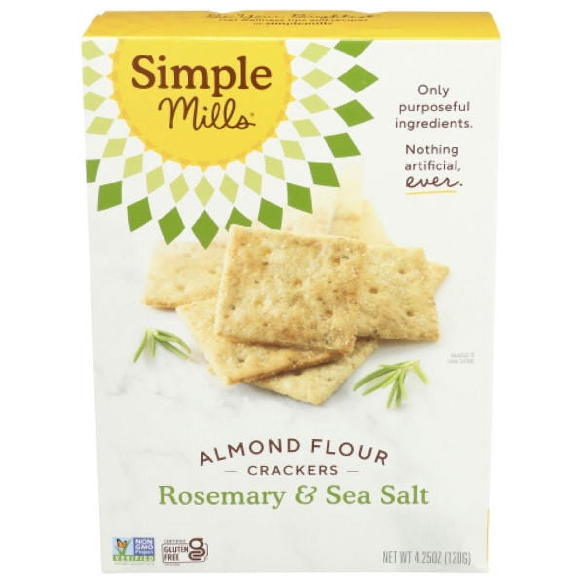 Simple Mills Rosemary & Sea Salt Almond Flour Crackers, 4.25 oz