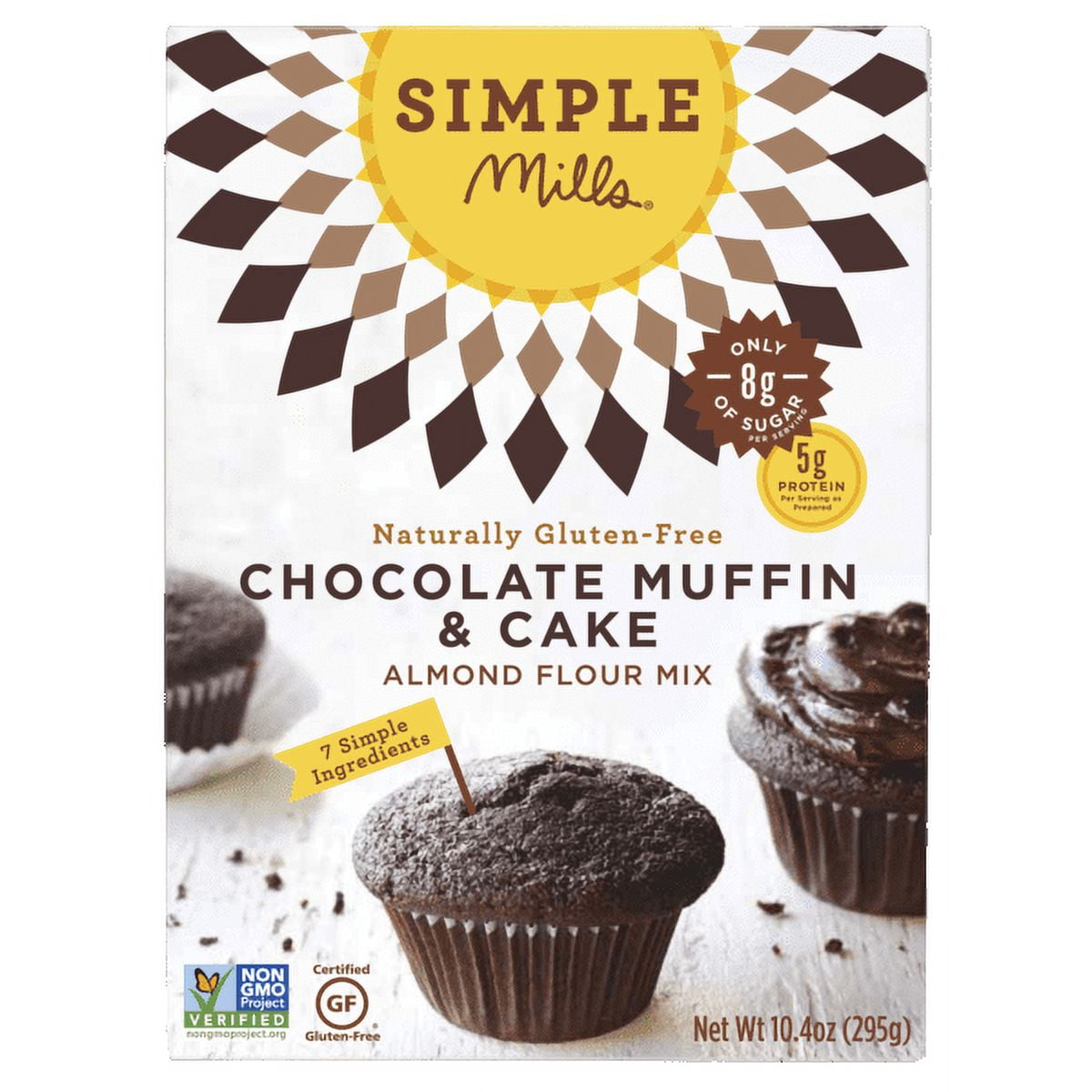 Simple Mills Chocolate Muffin & Cake Mix, 10.4 OZ (Pack of 6)