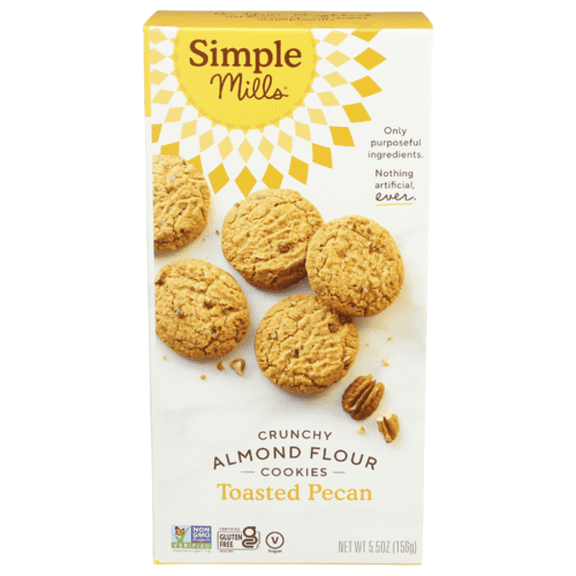 Simple Mills Crunchy Almond Flour Toasted Pecan Cookies 5.5 oz - Pack of 2