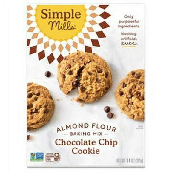 Simple Mills Gluten Free Almond Flour Chocolate Chip Cookie Baking Mix, 9.4 oz [Pack of 6]