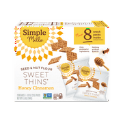 Simple Mills Honey Cinnamon Seed & Nut Flour Sweet Thins Snack Packs, 0.8 oz, Pack of 8
