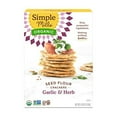 thumbnail image 1 of Simple Mills Garlic & Herb Seed Flour Crackers, Gluten-Free & Vegan, Case of 6 (4.25 oz Boxes), 1 of 4