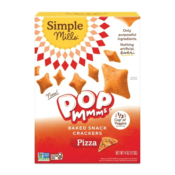 Simple Mills Pop Mmms Pizza Baked Snack Crackers, Gluten Free, 4 Ounce (Pack of 1) YUN12 YUN12