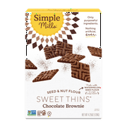 Simple Mills Seed and Nut Flour Sweet Thins, Chocolate Brownie, Gluten-Free, 4.25 oz