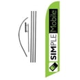 thumbnail image 1 of Simple Mobile SimpleMobile Wireless Advertising Feather Banner Swooper Flag Sign with Flag Pole Kit and Ground Stake, 1 of 4