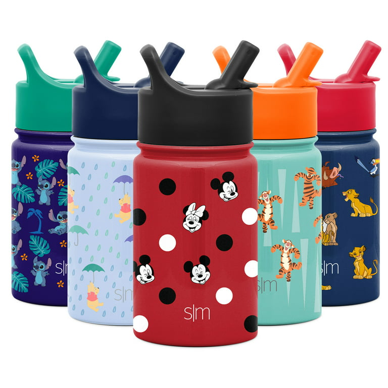 Simple Modern 10 Ounce Disney Summit Kids Water Bottle Thermos with Straw  Lid - Vacuum Insulated 18/8 Stainless Steel - Mickey and Minnie Polka Dot 