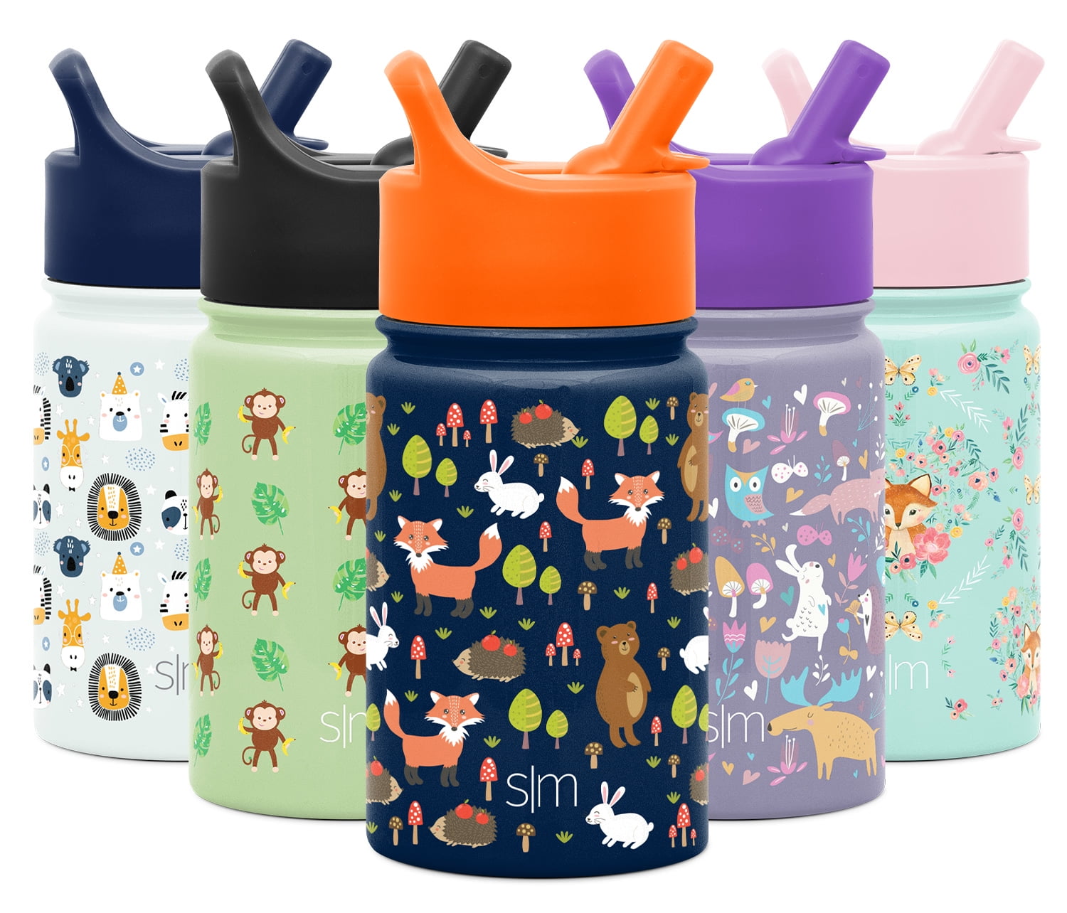 Simple Modern 10oz Summit Kids Water Bottle Thermos with Straw Lid -  Dishwasher Safe Vacuum Insulated Double Wall Tumbler Travel Cup 18/8  Stainless Steel -Adventure Sloth 