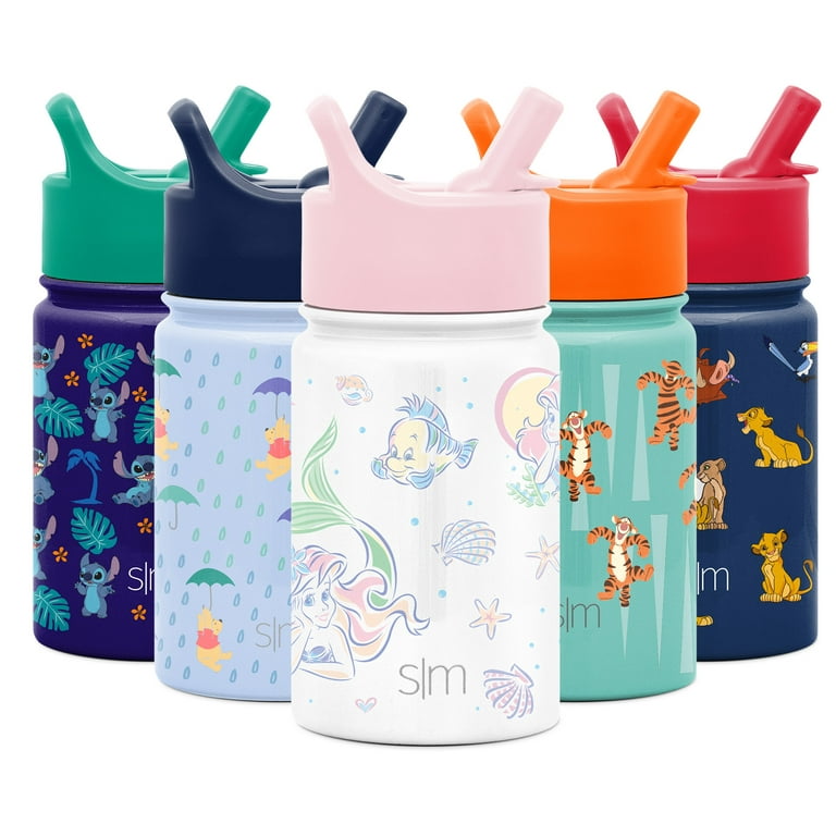 Simple Modern Disney Wish Kids Water Bottle with Straw Lid | Reusable  Insulated Stainless Steel Cup for Girls, School | Summit Collection | 14oz  Water