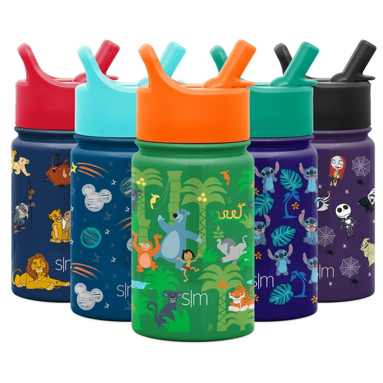 Simple Modern 10oz. Summit Kids Water Bottle Thermos with Straw Lid -  Dishwasher Safe Vacuum Insulated Double Wall Tumbler Travel Cup 18/8  Stainless Steel -Sunshine Dino 
