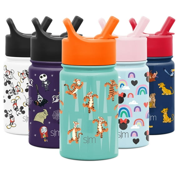 Simple Modern 10oz Disney Summit Kids Water Bottle Thermos with Straw Lid - Dishwasher Safe Vacuum Insulated Double Wall Tumbler Travel Cup 18/8 Stainless Steel - Disney: Tigger