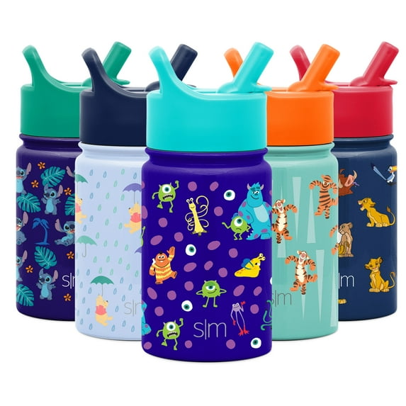 Simple Modern 10oz Disney Summit Kids Water Bottle Thermos with Straw Lid - Dishwasher Safe Vacuum Insulated Double Wall Tumbler Travel Cup 18/8 Stainless Steel Monsters Inc