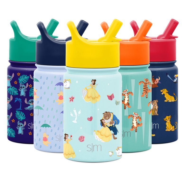 Simple Modern 14oz Disney Summit Kids Water Bottle Thermos with Straw Lid -  Dishwasher Safe Vacuum Insulated Double Wall Tumbler Travel Cup 18/8  Stainless Steel - Disney: Winnie the Pooh 