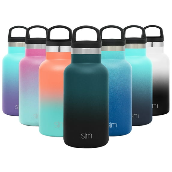 Simple Modern 12 Oz. Ascent Water Bottle - Stainless Steel Hydro with Handle Lid - Double Wall Tumbler Flask Vacuum Insulated Small Reusable Metal Leakproof Kids Ombre: Moonlight