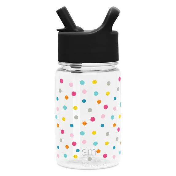 Simple Modern 12 oz Summit Kids Tritan Water Bottle with Straw Lid for Toddler - Dishwasher Safe Travel Tumbler - Polka Play