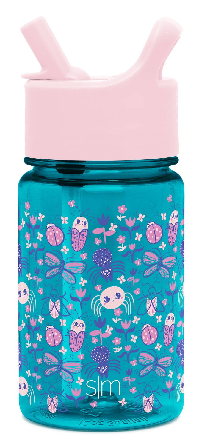 Simple Modern 16oz Summit Kids Tritan Water Bottle with Straw Lid for  Toddler - Dishwasher Safe Travel Tumbler - Ladybug Garden 