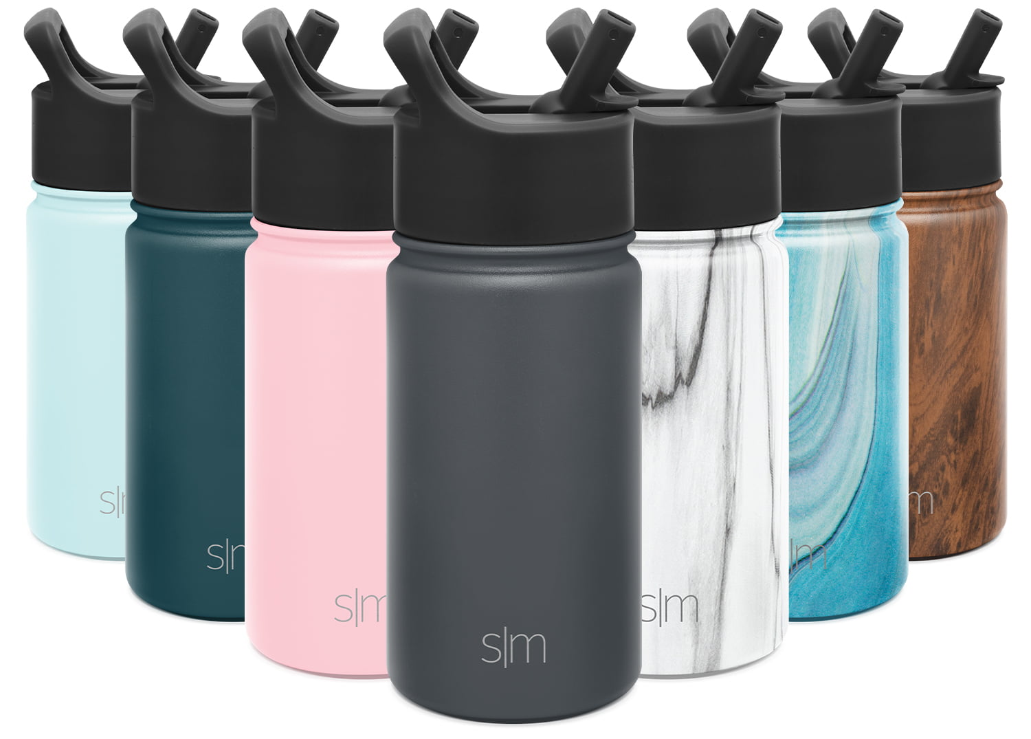  Simple Modern Water Bottle with Straw, Handle, and Chug Lid  Vacuum Insulated Stainless Steel Metal Thermos, Large Leak Proof BPA-Free  Flask for Gym, Summit Collection