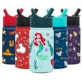 thumbnail image 1 of Simple Modern 14oz Disney Summit Kids Water Bottle Thermos with Straw Lid - Dishwasher Safe Vacuum Insulated Double Wall Tumbler Travel Cup 18/8 Stainless Steel The Little Mermaid Ariel's Treasures, 1 of 6