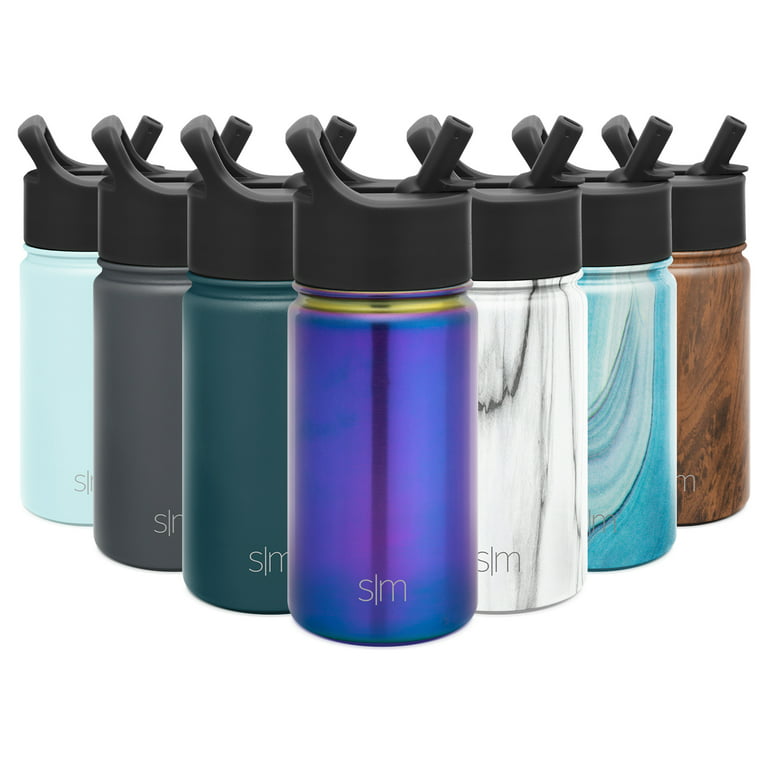 Simple Modern 14oz Summit Water Bottles with Straw Lid - Dishwasher Safe  Vacuum Insulated Tumbler Double Wall Travel Mug 18/8 Stainless Steel Flask  - Prism 