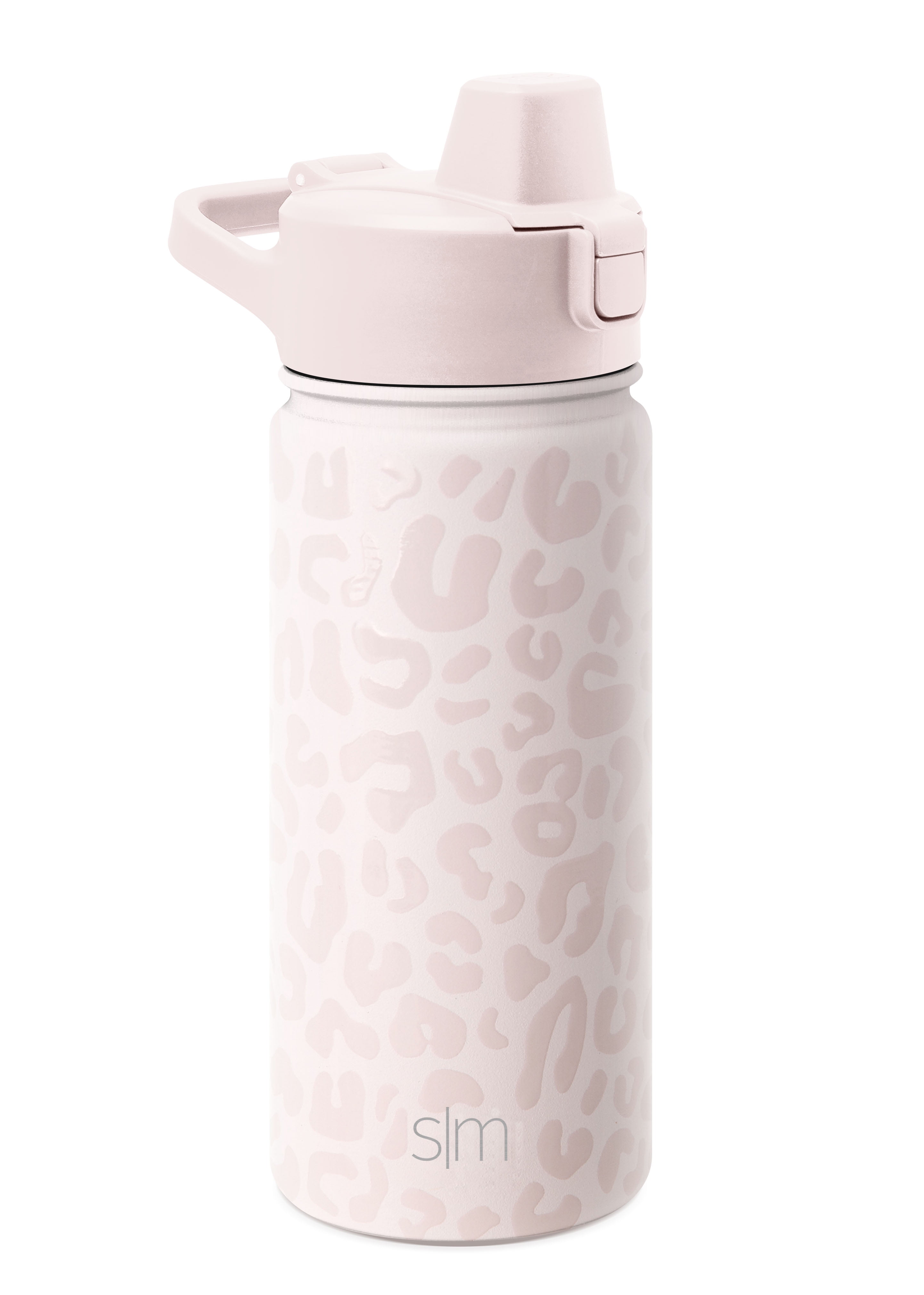 Simple Modern 16 fl oz Insulated Stainless Steel Summit Water Bottle with  Silicone Straw Lid|Blush Leopard