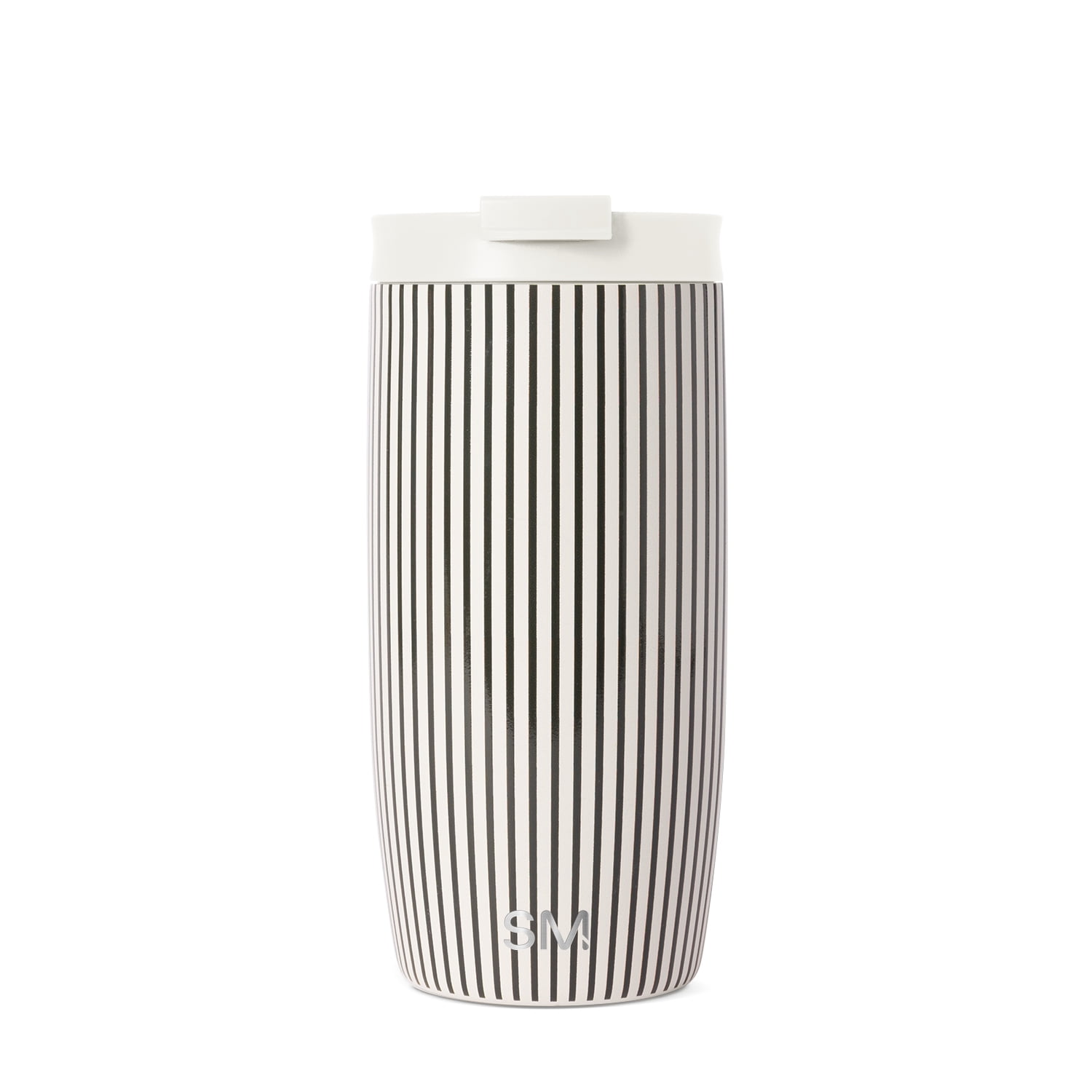 Simple Modern 16 fl oz Insulated Stainless Steel Voyager Tumbler with Insulated Flip Lid | Classic Pin Stripes