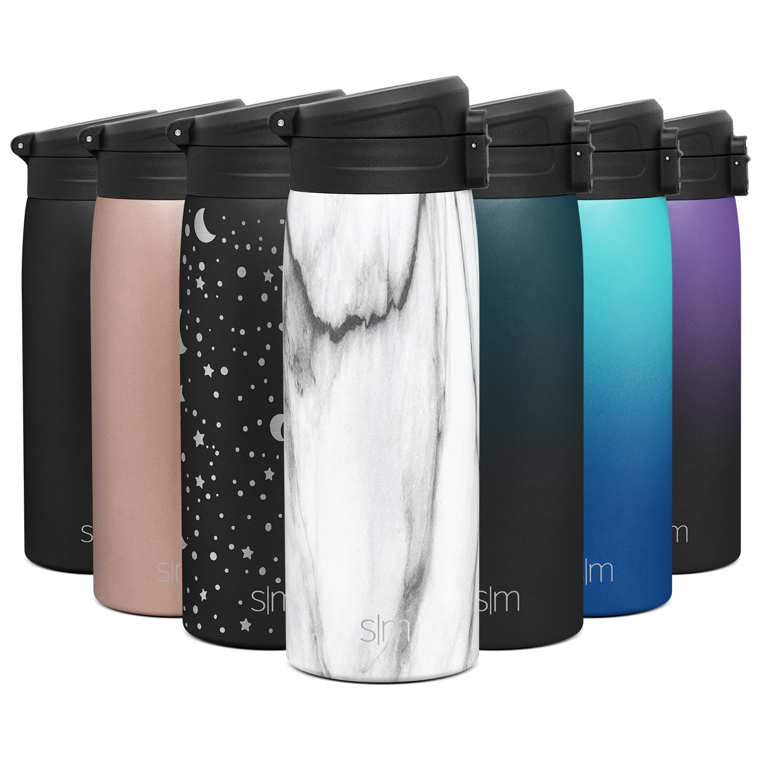 20oz Simple Modern Insulated Water Bottle Travel Coffee Mug With Unique Lid  Leakproof Reusable Stainless Steel Tumbler Cup