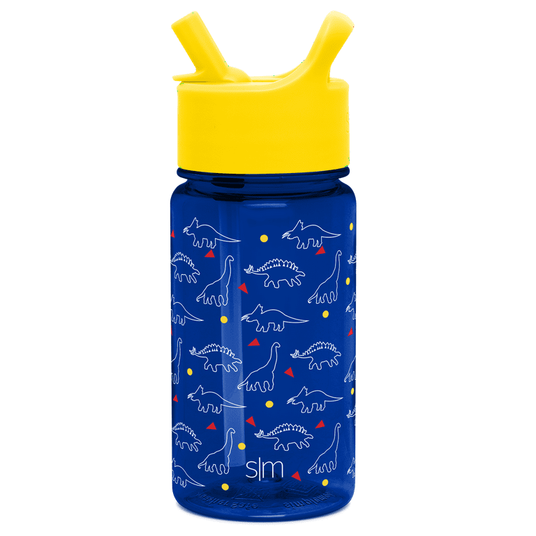  ROISDIYI Kids Water Bottle with Straw Spill Proof Toddler  Water Bottles for School 16 OZ 3 Pack, Ideal for Travel and Activities,  Easy Clean and Dishwasher Safe Press The Button