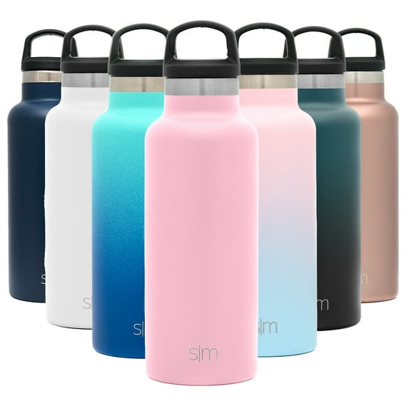 Simple Modern 17 Oz. Ascent Water Bottle - Stainless Steel Flask with Handle Lid - Hydro Double Wall Tumbler Vacuum Insulated Pink Small Reusable Metal Leakproof -Blush