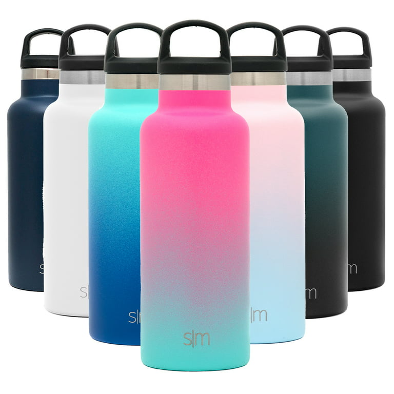 Simple Modern 17 oz Ascent Water Bottle With Straw Lid - Stainless Steel  Hydro Tumbler Flask - Double Wall Vacuum Insulated Small Reusable Metal  Leakproof Pattern: Carrara Marble 