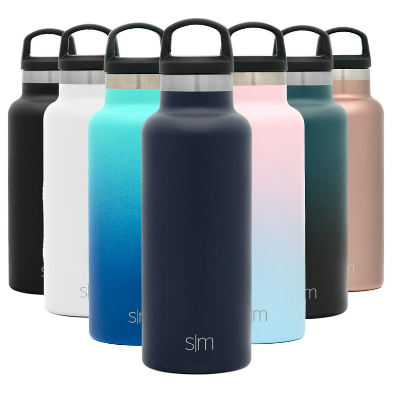 Simple Modern 12oz Ascent Water Bottle - Stainless Steel Hydro w/ Handle  Lid - Double Wall Tumbler Flask Vacuum Insulated Navy Small Reusable Metal  Leakproof Kids -Twilight 