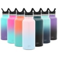 thumbnail image 1 of Simple Modern 17oz Ascent Water Bottle With Straw Lid - Stainless Steel Hydro Tumbler Flask - Double Wall Vacuum Insulated Small Reusable Metal Leakproof Ombre: Sweet Taffy, 1 of 7