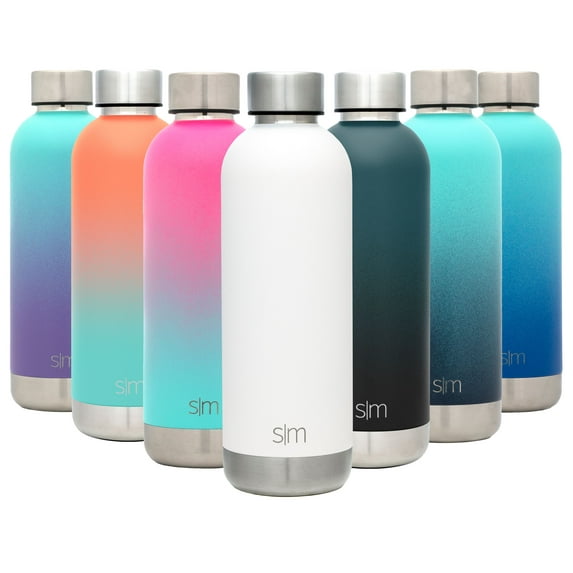 Simple Modern 17oz Bolt Sports Water Bottle - Stainless Steel - Double Wall Vacuum Insulated - Leak Proof Bottle -Winter White