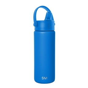 Simple Modern 18 fl oz Insulated Stainless Steel Summit Wide Mouth Water Bottle with Handle and Straw Lid | Supersonic Blue