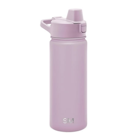 Simple Modern 18 fl oz Insulated Stainless Steel Summit Water Bottle with Covered Silicone Straw Lid|Lavender Mist