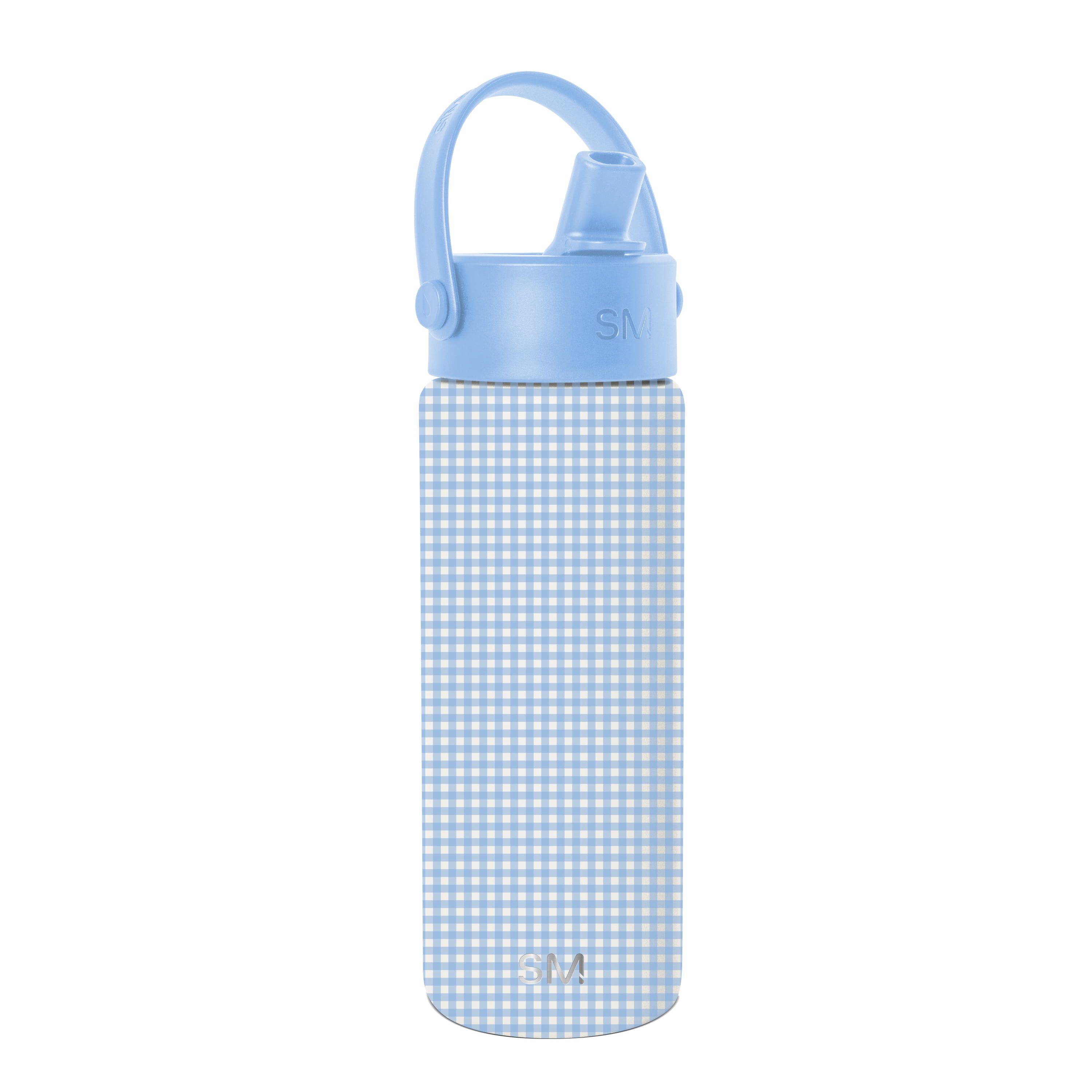 Simple Modern 18 fl oz Insulated Stainless Steel Summit Wide Mouth Water Bottle with Handle and Straw Lid | Blue Picnic Blanket
