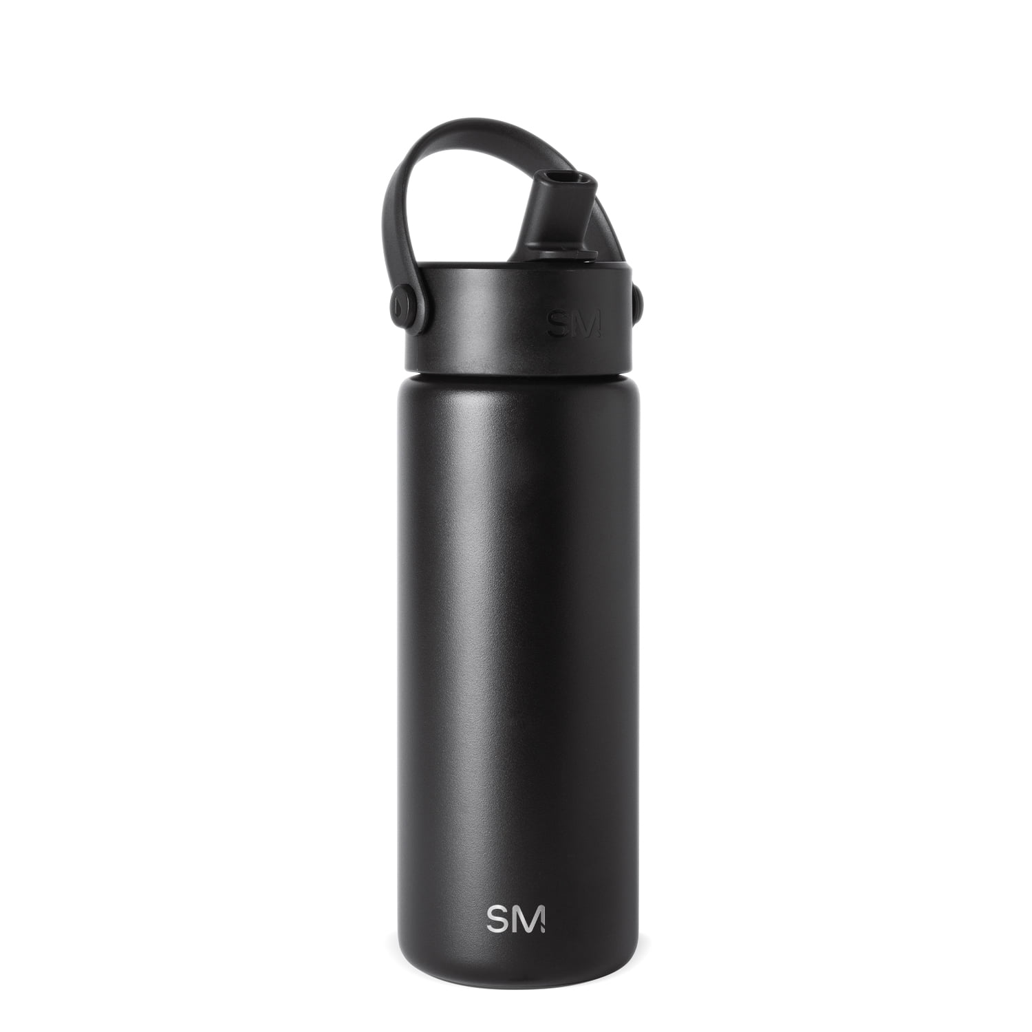 Simple Modern 18 fl oz Insulated Stainless Steel Summit Wide Mouth Water Bottle with Handle and Straw Lid | Midnight Black