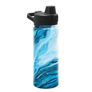 Simple Modern 18 fl oz Stainless Steel Summit Water Bottle with Silicone Straw Lid|Ocean Geode
