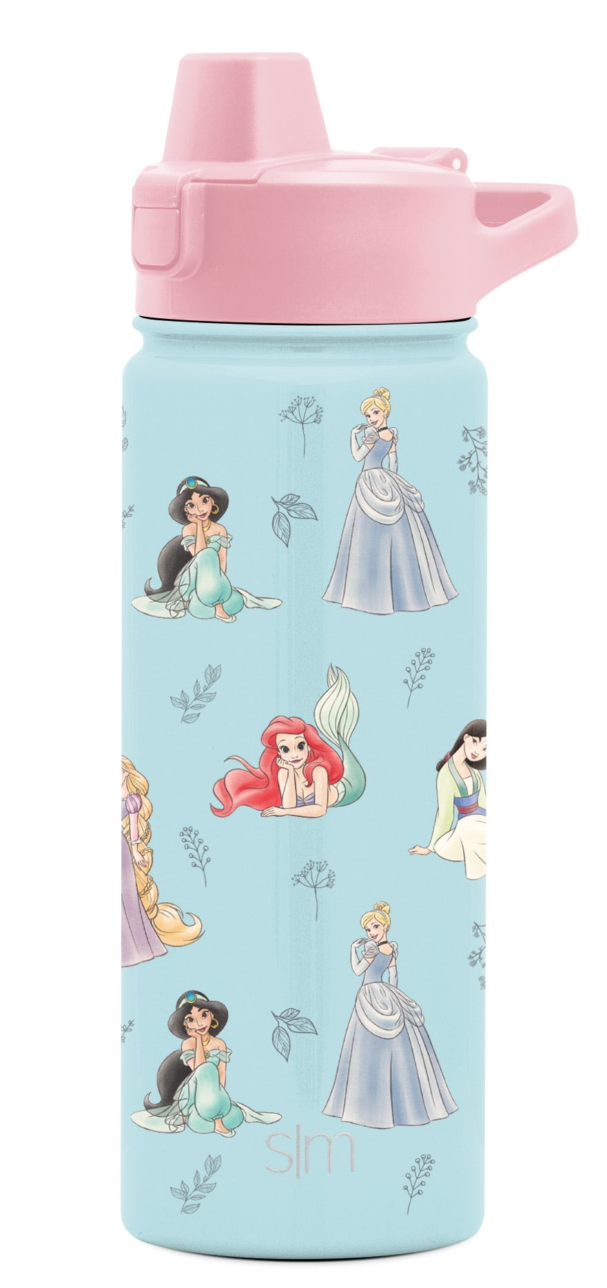 Simple Modern Disney Princesses Kids Water Bottle with Straw Lid, Reusable  Insulated Stainless Steel Cup for Girls, School, Summit Collection