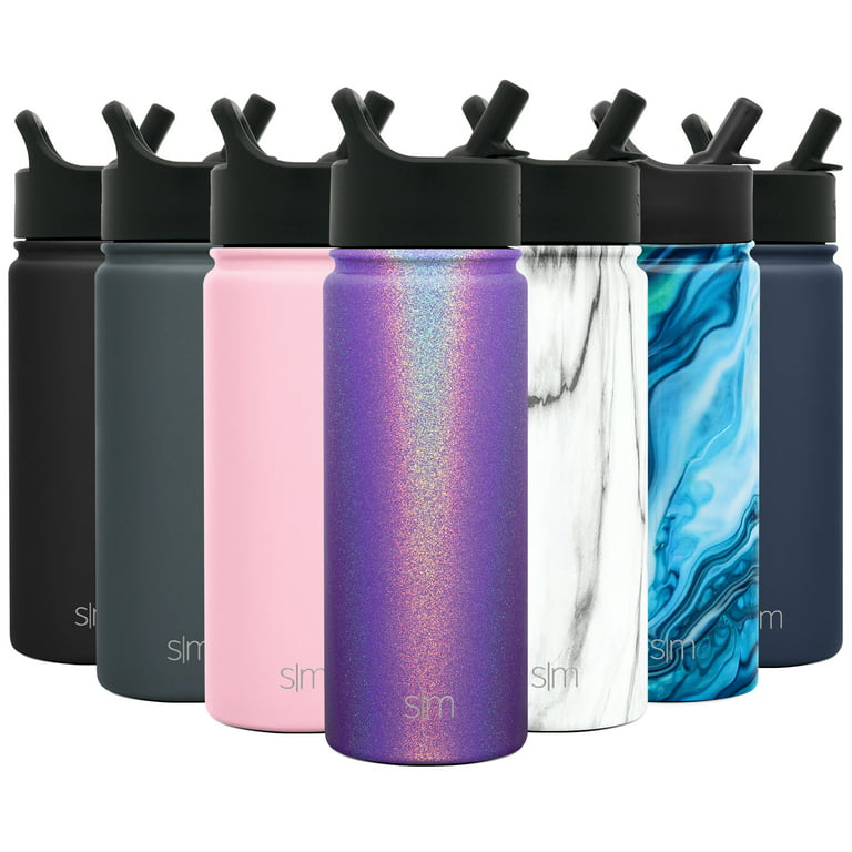 Simple Modern 18 fl oz Insulated Stainless Steel Summit Water Bottle with  Silicone Straw Lid