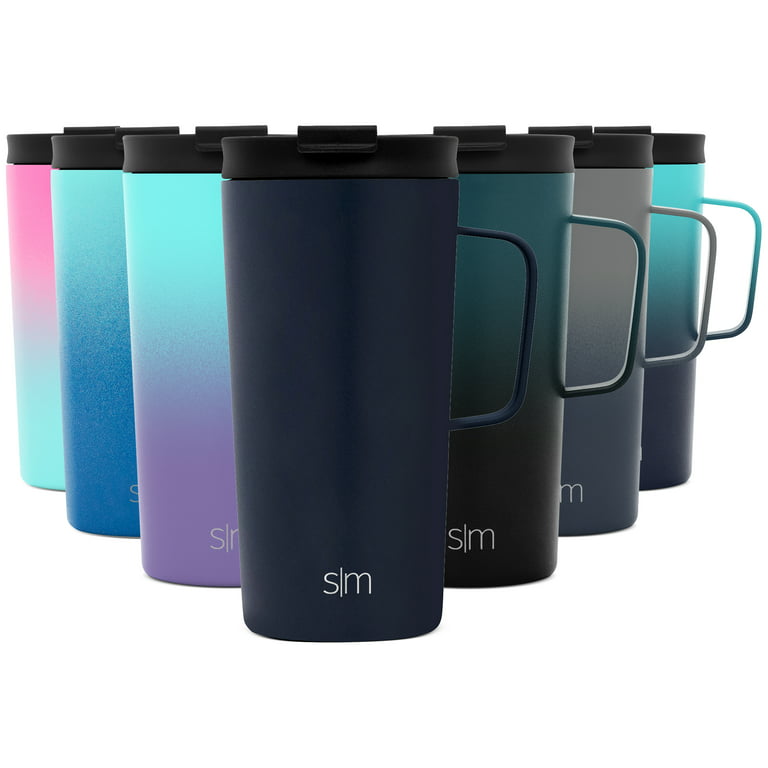 Simple Modern 18oz Scout Coffee Mug Tumbler - Travel Cup for Men & Women  Vacuum Insulated Camping Tea Flask with Lid 18/8 Stainless Steel Hydro  -Deep Ocean 