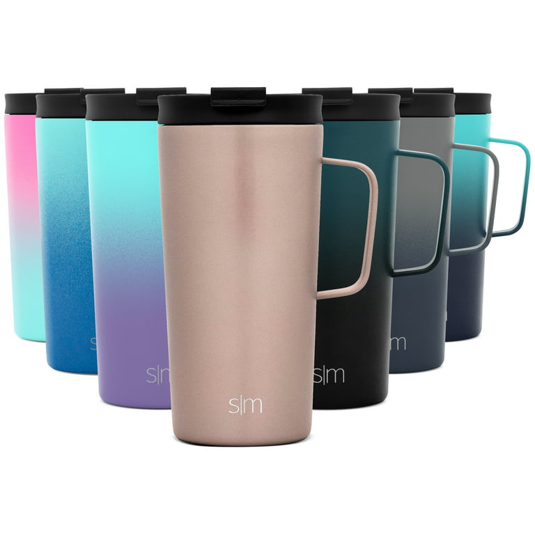 Simple Modern 18oz Scout Coffee Mug Tumbler - Travel Cup for Men & Women  Vacuum Insulated Camping Tea Flask with Lid 18/8 Stainless Steel Hydro  -Rose Gold 