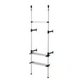 thumbnail image 1 of Simple Modern 2-Tier Telescopic Clothes Rack, Metallic, 1 of 2