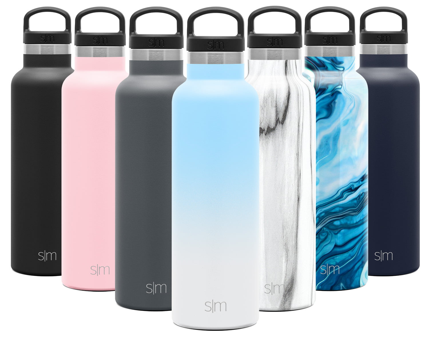 Simple Modern 40 oz Insulated Cup Reusable Stainless Steel Water Bottle  Tumbler with Handle and Straw Lid (Deep ocean)