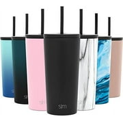 Simple Modern 20 fl oz Stainless Steel Classic Tumbler with Lid and Straw| Midnight Black